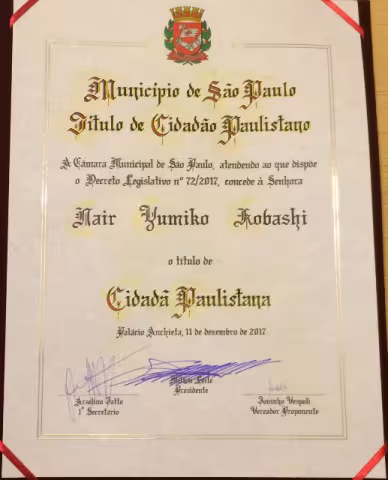 Nair Kobashi - Cidadã Paulistana